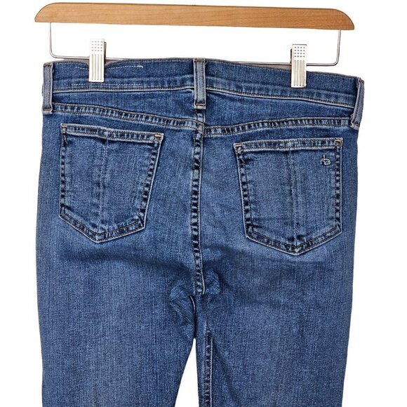 Rag & Bone Skinny Distressed Jeans Raw Hem Denim W1502K520 Bidland Wash Women 26 - Picture 7 of 13